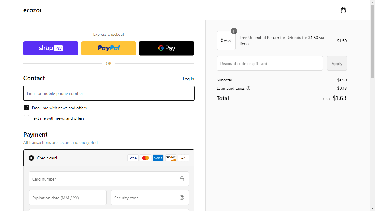How to apply Ecozoi coupon code